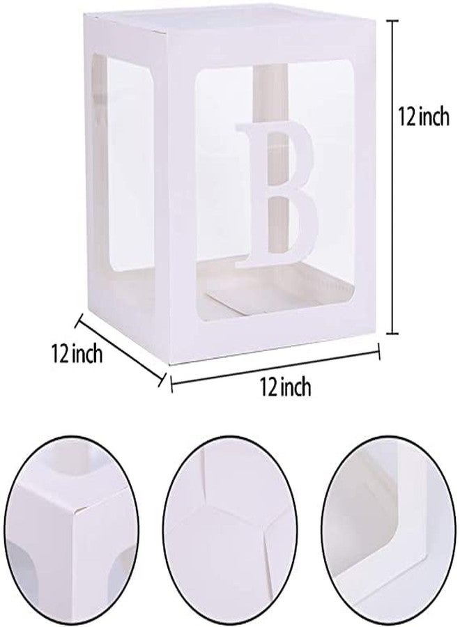 Untumble Letter Balloon Box for 3rd Birthday for Boy & Girl | Perfect for Cake Smash | Pack of 5 | White - Image 3